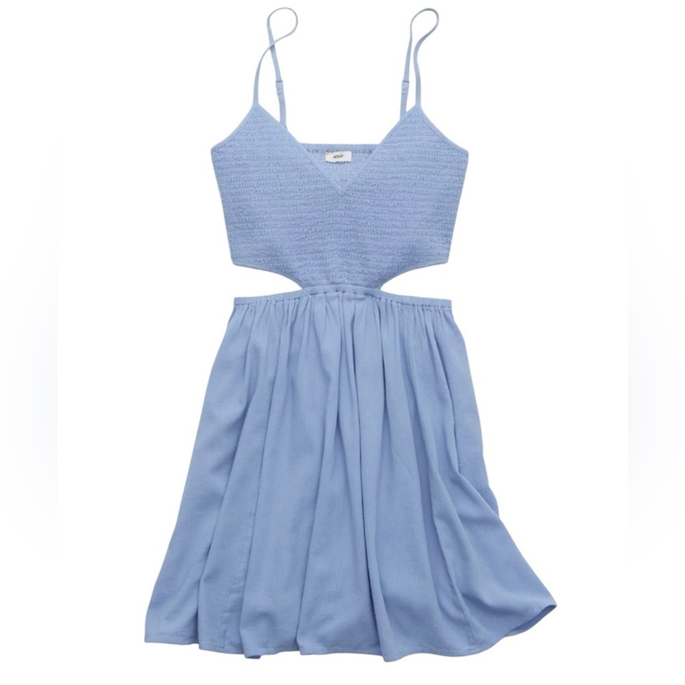 NWT Aerie Smocked Cut Out Mini Dress